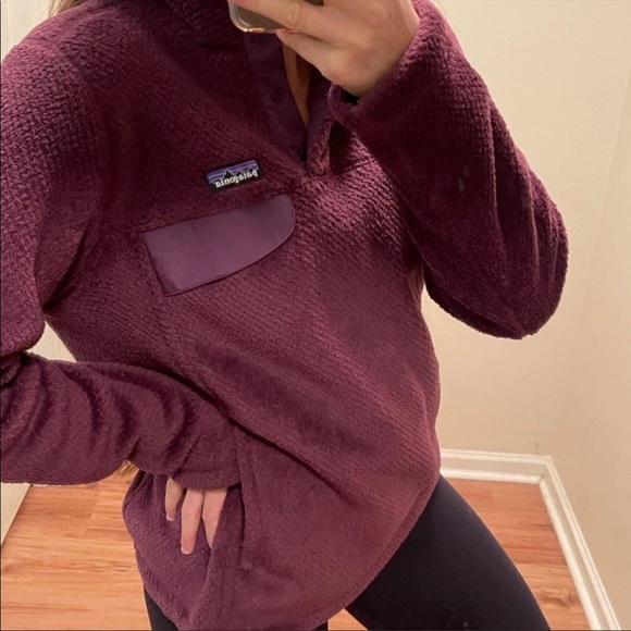 Patagonia | Maroon Wine Red Re-Tooled T Snap
Pullover Fleece Jacket - Picture 6 of 6
